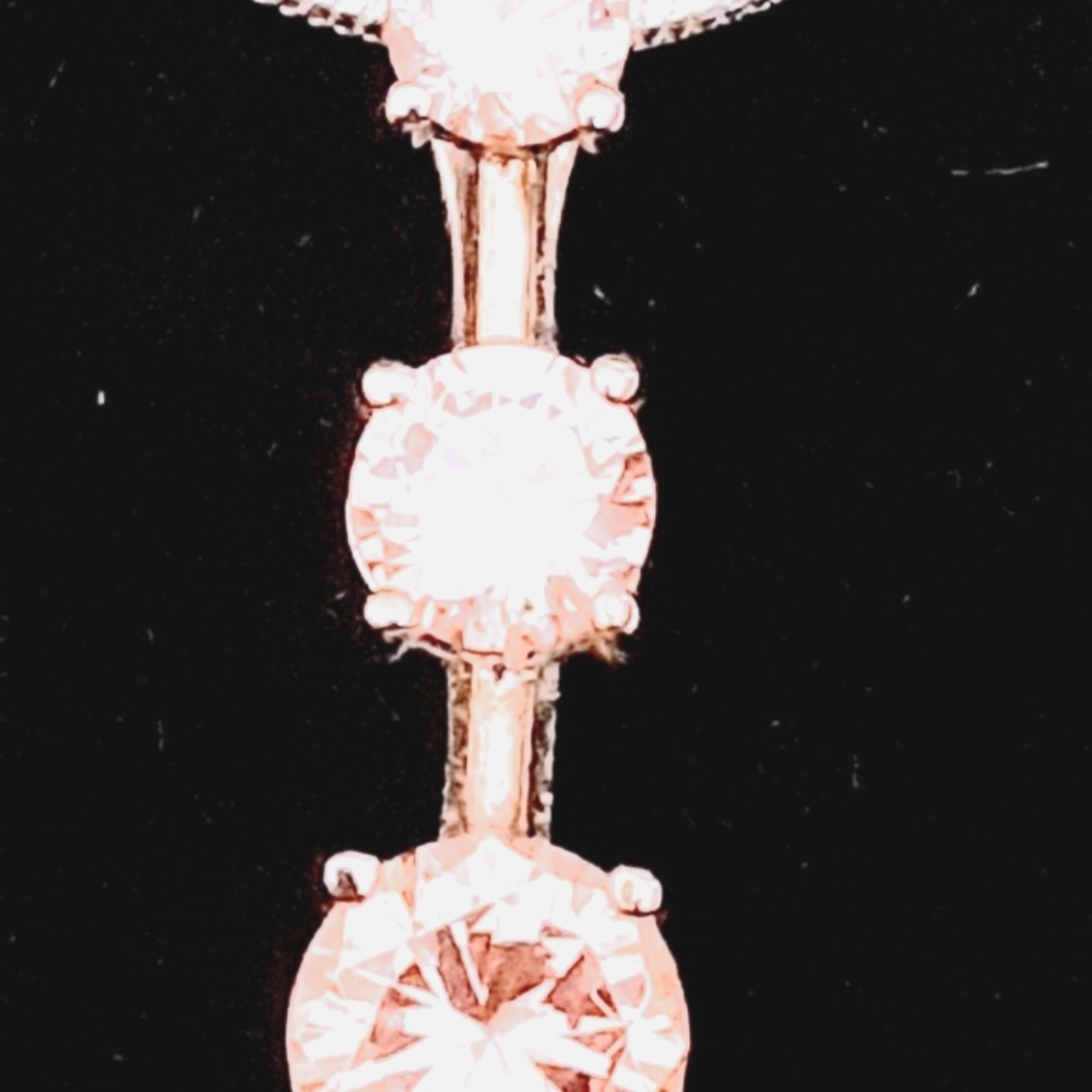 🦋SALE🦋BN 3 PINK SAPPHIRE NECKLACE